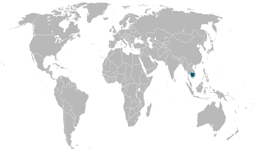 Land waar het Cambodjaans een officiële taal is. 