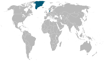 Landen waar het Deens de officiële taal is.