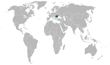 Landen waar het Roemeens de officiële taal is. 
