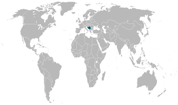 Landen waar het Servisch de officiële taal is.