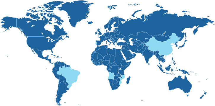 Landen waar het Portugees een officiële taal is.